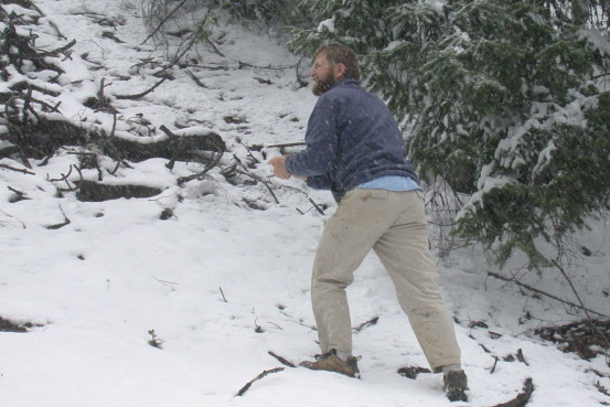 those guys are throwing snowballs at me!