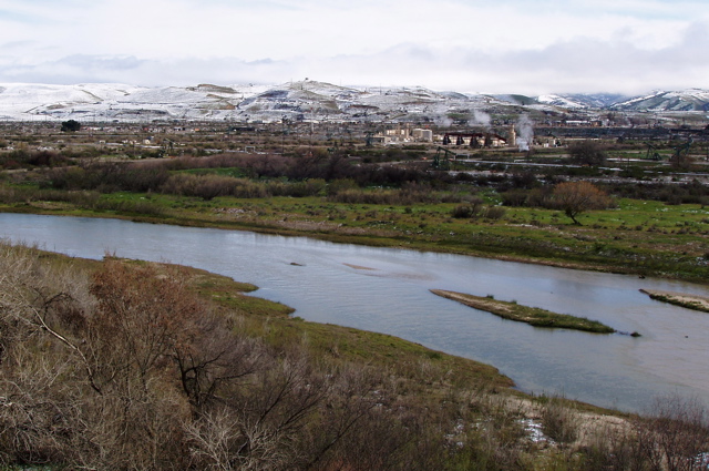 rare snow along the Salinas River