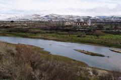 rare snow along the Salinas River