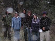 snowing, but still smiling :)