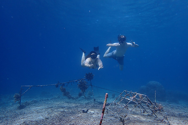 Scott snorkeling in Indonesia