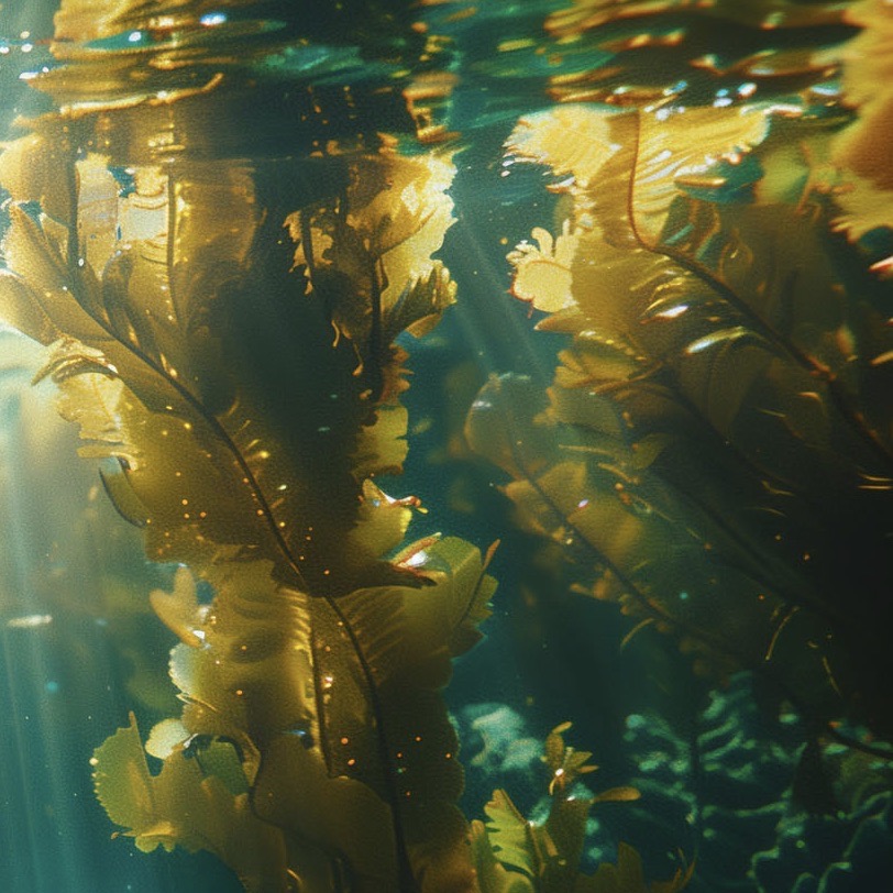 giant seaweed underwater.